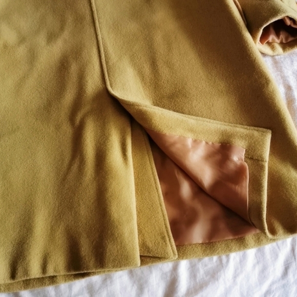 Golden tan wool-blend buckle hooded car coat - Picture 4 of 9